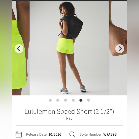 Lululemon Speed Shorts Size 6 - Picture 1 of 8